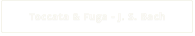 Toccata & Fuga - J. S. Bach